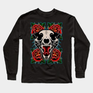 Trad Panther Skull Long Sleeve T-Shirt